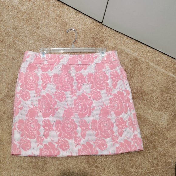 LOFT Skirts Loft Pink Rose Pencil Skirt Poshmark
